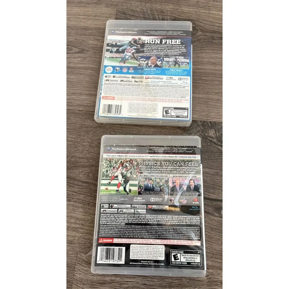 Madden NFL 13 & 25‎ PS3 Lot Complete with Cases & Manuals EA Sports